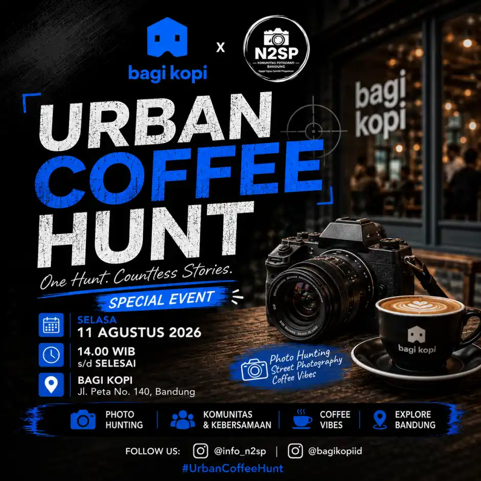 Urban Coffee Hunt 2026 bersama N2SP Komunitas Fotografi Bandung dan Bagi Kopi